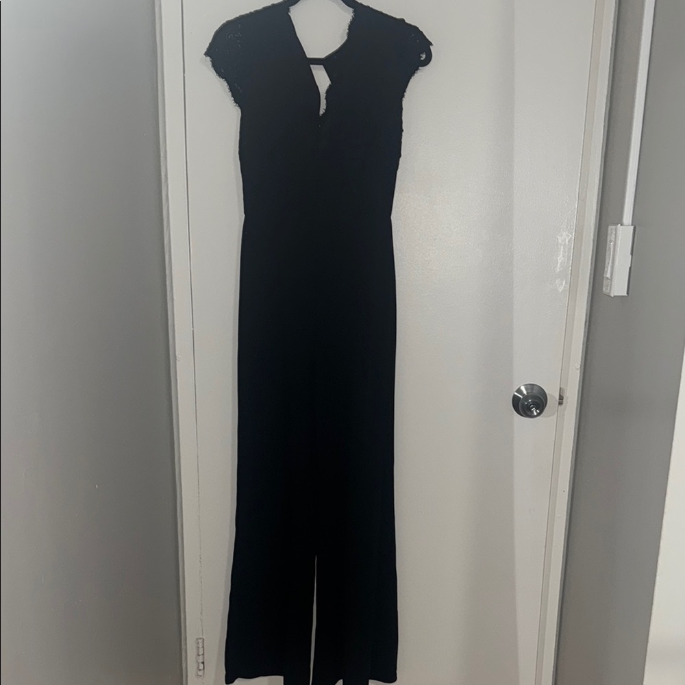 Amisu Black Lace Jumpsuit